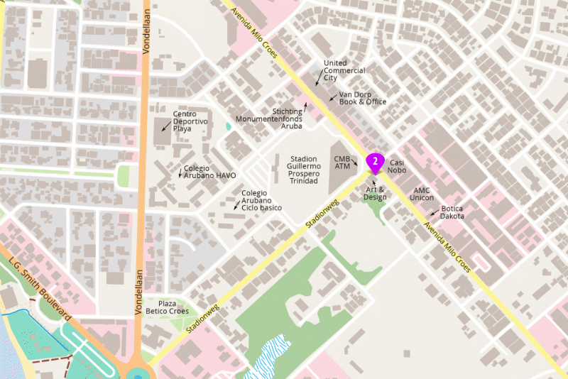 Map location for Avenida Milio Croes billboard